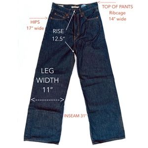 Levi's Ribcage Wide Leg Dark Wash Jeans